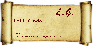 Leif Gunda névjegykártya